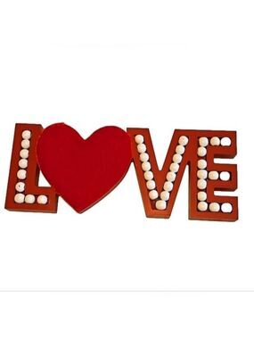 Better Living Brands LLC LOVE Beaded Velvet Table Top Accent